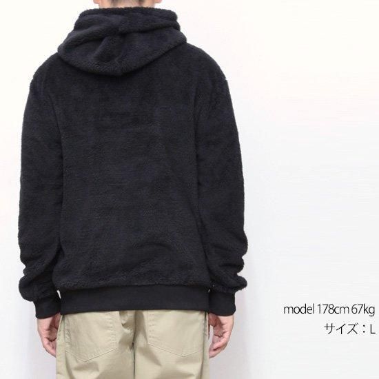 【KM4K カモシカ】ボアパーカー　Mサイズ KM4K カモシカ】BOA FLEECE HOODY (ブラック) (軽量ふわふわ