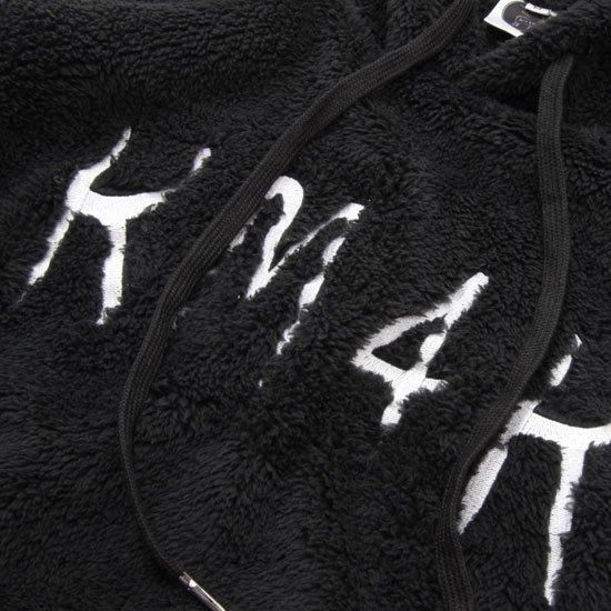 KM4K カモシカ】BOA FLEECE HOODY (ブラック) (軽量ふわふわ