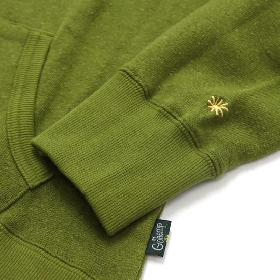 GO HEMP ゴーヘンプ｜HEMP SET IN PULL HOODY (シダーグリーン