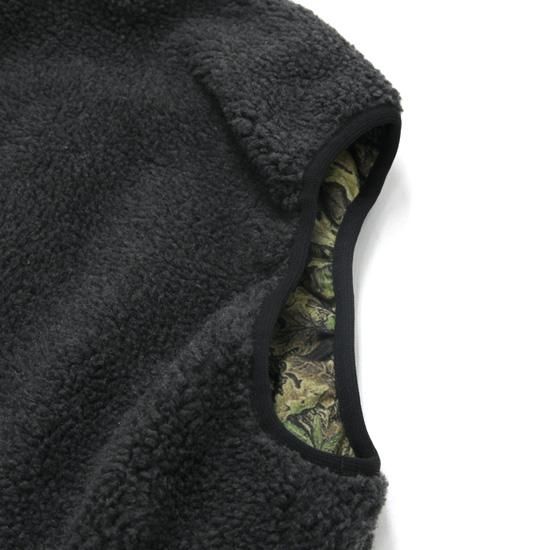 GOHEMP ゴーヘンプ｜BROWN LODGE VEST (ダークグレイ)(ボア