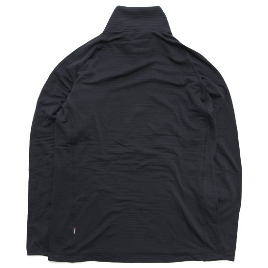 【Afterglow アフターグロー】POWERGRID HALF ZIP SHIRTS パワーグリッドハーフジップシャツ(ブラック)(ファーストレイヤー)の2枚目の画像