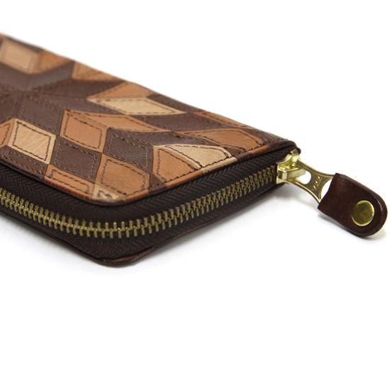 Nasngwam ナスングワム｜ZIP LONESTAR WALLET (ブラウン)(パッチ