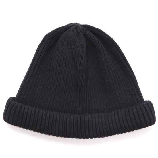 ROTOTO ロトト｜COTTON ROLL UP BEANIE (ブラック)(コットンニット