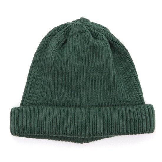 ROTOTO ロトト｜COTTON ROLL UP BEANIE (ダークグリーン)(コットン