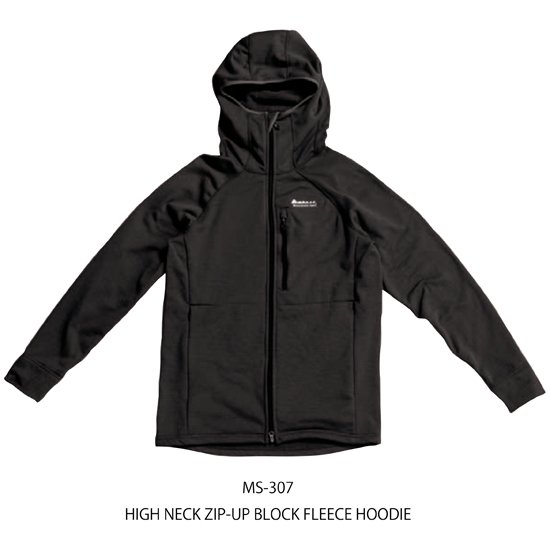 【23-24予約商品】MountainSurf マウンテンサーフ｜HIGH NECK ZIP-UP BLOCK FLEECE  HOODIE【2023年11月下旬～12月 入荷予定】