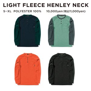【23-24予約商品】GREEN CLOTHING グリーンクロージング｜LIGHT FLEECE HENLEY NECK (ライトフリース ヘンリーネック)【2023年11月頃から順次入荷予定】