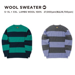 【23-24予約商品】GREEN CLOTHING グリーンクロージング｜WOOL SWEATER (ウールセーター)【2023年11月頃から順次入荷予定】
