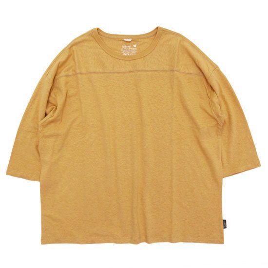 GOHEMP ゴーヘンプ｜WIDE FOOTBALL TEE (サンセットゴールド)(ワイド