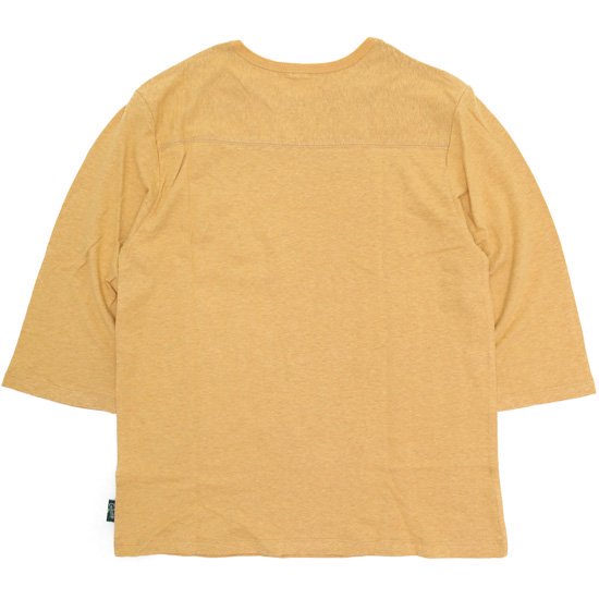 GOHEMP ゴーヘンプ｜FOOTBALL TEE (サンセットゴールド)(フットボール 七分袖Tシャツ)の2枚目の画像