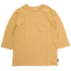 GOHEMP ゴーヘンプ｜FOOTBALL TEE (サンセットゴールド)(フットボール 七分袖Tシャツ)