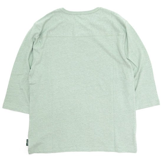 GOHEMP ゴーヘンプ｜FOOTBALL TEE (ペールグリーン)(フットボール 七分袖Tシャツ)の2枚目の画像