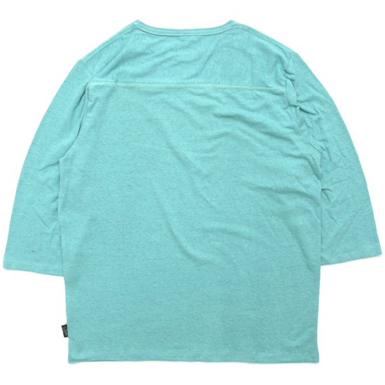 GOHEMP ゴーヘンプ｜FOOTBALL TEE (ミントブルー)(フットボール 七分袖Tシャツ)の2枚目の画像