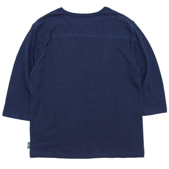 GOHEMP ゴーヘンプ｜FOOTBALL TEE (マリンネイビー)(フットボール 七分袖Tシャツ)の2枚目の画像