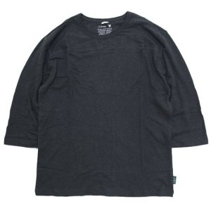 GOHEMP ゴーヘンプ｜FOOTBALL TEE (ガンメタルグレイ)(フットボール 七分袖Tシャツ)