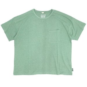 GOHEMP ゴーヘンプ｜WIDE PK TEE (ケールグリーン)(ワイドポケットTシャツ)