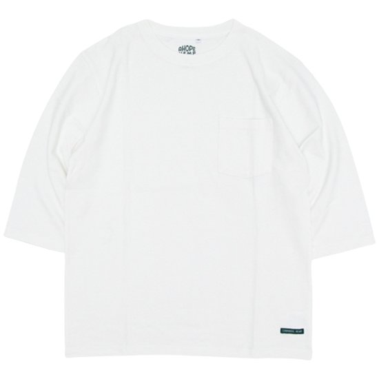 A HOPE HEMP アホープヘンプ｜Set in POCKET 3/4 Tee (ナチュラル)(ポケット 七分袖Tシャツ)