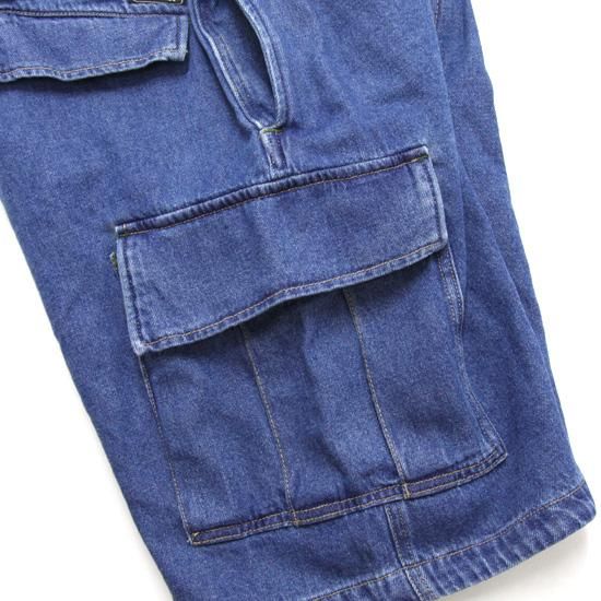 GOHEMP ゴーヘンプ｜9oz DENIM CARGO WIDE HALF SHORTS