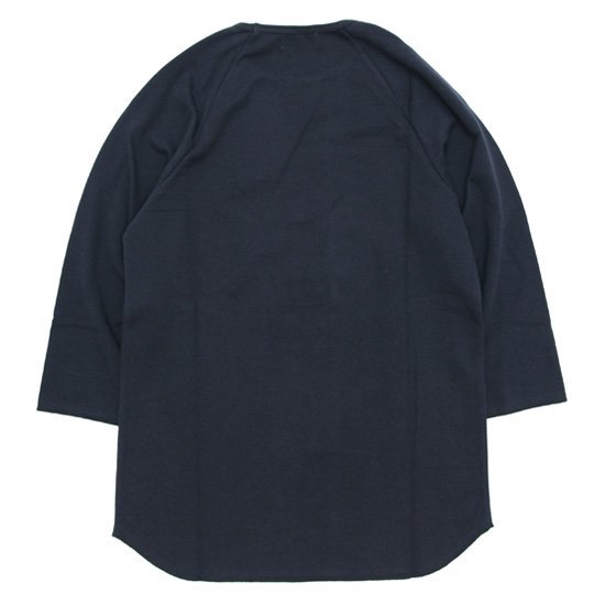 SPINNER BAIT スピナーベイト｜ミニ裏毛 ラグラン七分袖 (スミクロ)(七分袖Tシャツ)の2枚目の画像