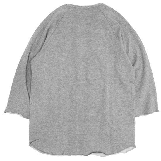 SPINNER BAIT スピナーベイト｜ミニ裏毛 ラグラン七分袖 (グレイ)(七分袖Tシャツ)の2枚目の画像