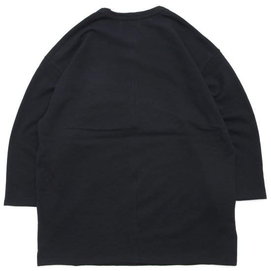 remilla レミーラ｜コード七分スエット (ブラック)(七分袖Tシャツ)の2枚目の画像