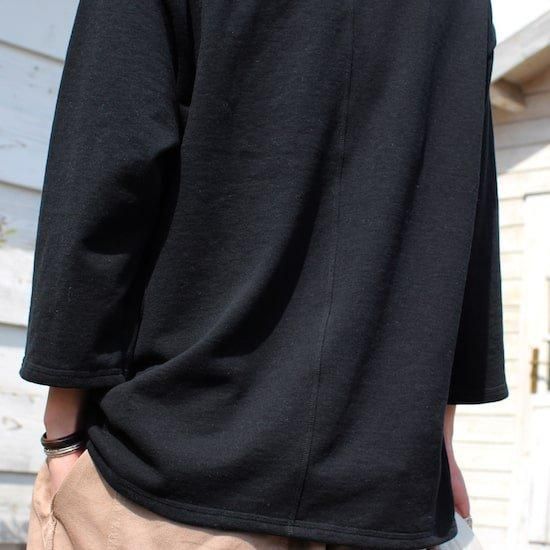 レミーラ remilla 七分 カットソー remilla レミーラ｜コード七分スエット (ブラック)(七分袖Tシャツ)