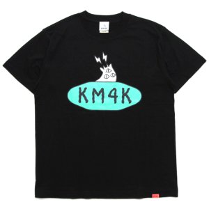 【KM4K カモシカ】LOGO OC T's (ブラック)(オーガニックコットンTシャツ)
