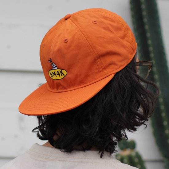 【KM4K カモシカ】NYLON CAP (オレンジ)(ナイロンキャップ)