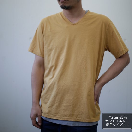 remilla レミーラ｜V-neck Tee (サンドベージュ)(VネックTシャツ)