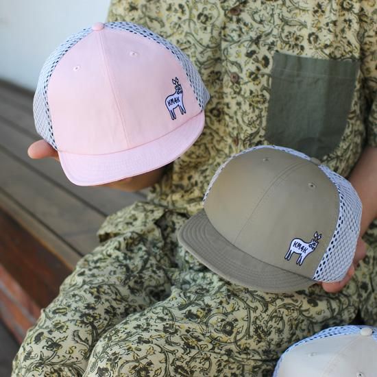 KM4K カモシカ】TRAIL CAP 4 (SAND)(涼しいメッシュトレイルキャップ)