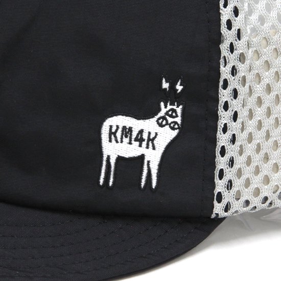 【KM4K カモシカ】TRAIL CAP 4 (BLACK)(涼しいメッシュトレイルキャップ)