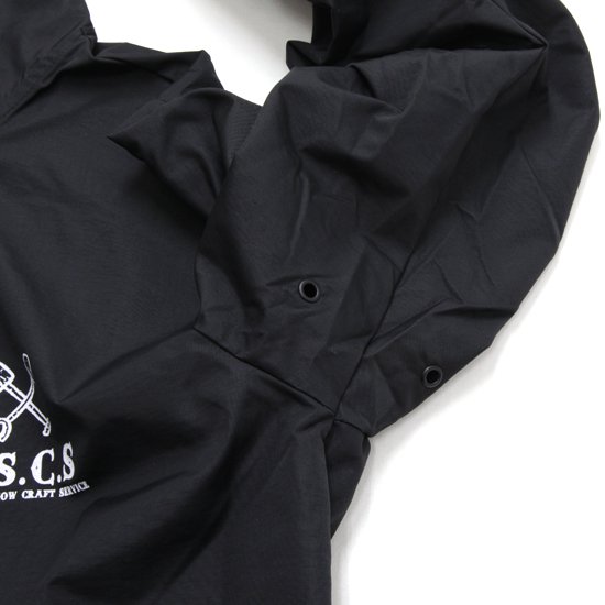 【horizon ホライズン】H.S.C.S Hooded Coach Jacket (ブラック)(フード付き コーチジャケット)
