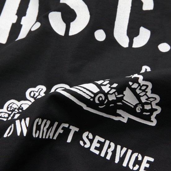 【horizon ホライズン】H.S.C.S Hooded Coach Jacket (ブラック)(フード付き コーチジャケット)