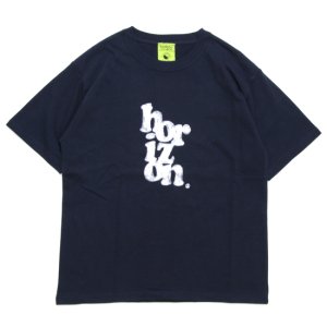 【horizon ホライズン】logo 23 Short Sleeve TEE (ネイビー)(ロゴ プリントTシャツ)