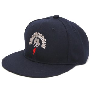 【THE OHTER ONE ジアザーワン】刺繍キャップ flat visor cap 23 (ネイビー) (キャップ) 