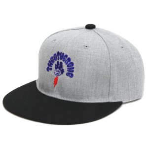 【THE OHTER ONE ジアザーワン】刺繍キャップ flat visor cap 23 (ブラック/グレイ) (キャップ) 
