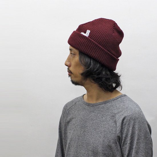 【KM4K カモシカ】BEANIE (マスタード)(ビーニー ニットキャップ)