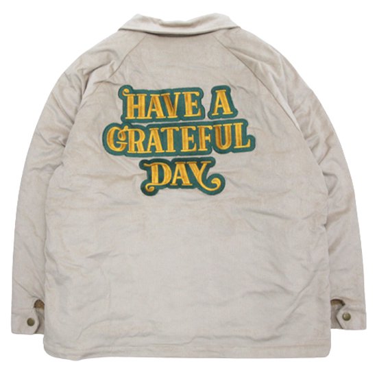 HAVE A GRATEFUL DAY ハブアグレイトフルデイ｜CORDUROY BOA COACH JACKET (アイボリー)(コーデュロイ  裏ボア コーチジャケット)