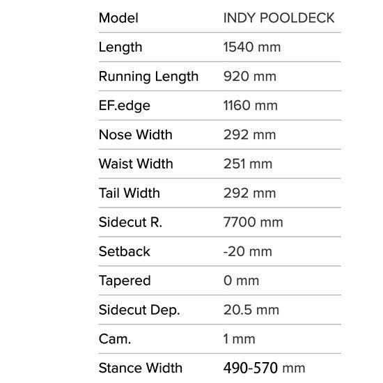GENTEMSTICK ゲンテンスティック】23-24 INDY POOLDECK 154