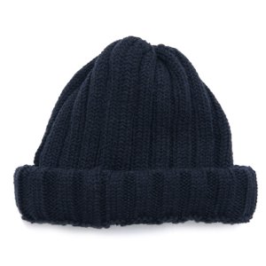 remilla レミーラ｜リブニット帽 (ダークネイビー)(ふわっと暖かい定番ニット帽)