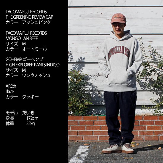 TACOMA FUJI RECORDS タコマフジレコード｜MONGOLIAN BEEF HOODIE (オートミール)(スウェットパーカー)