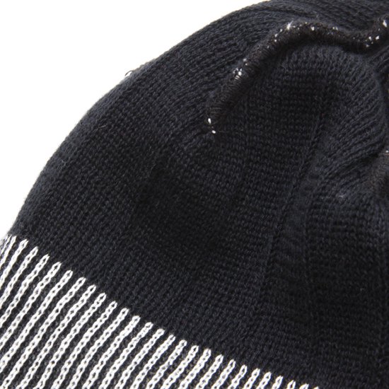 ROTOTO ロトト｜SUPER SOFT 2WAY BEANIE STRIPE (アイボリー/ブラック 