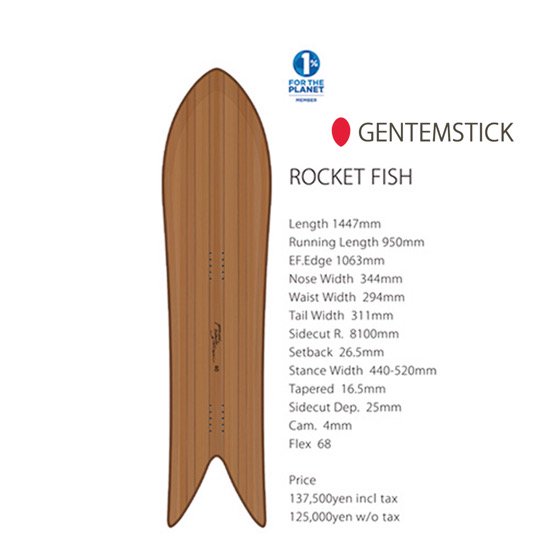 【24-25予約商品】GENTEMSTIC ゲンテンスティック｜ROCKET FISH 144(ロケットフィッシュ )(アクセルキャンバー)