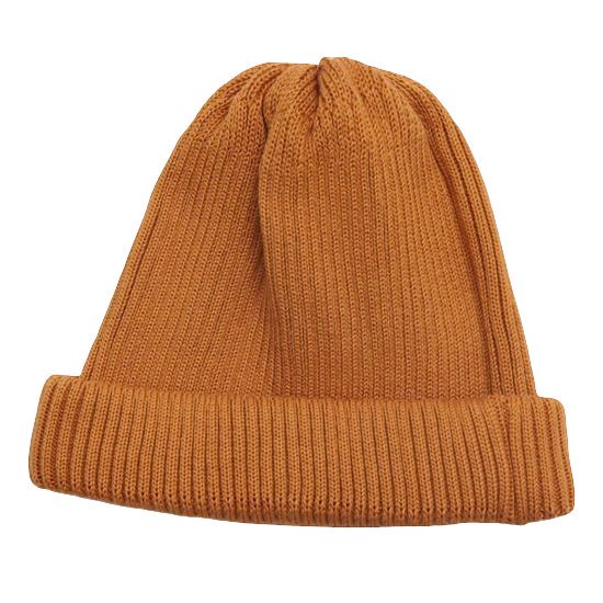 ROTOTO ロトト｜COTTON ROLL UP BEANIE (イエロー)(コットンニット