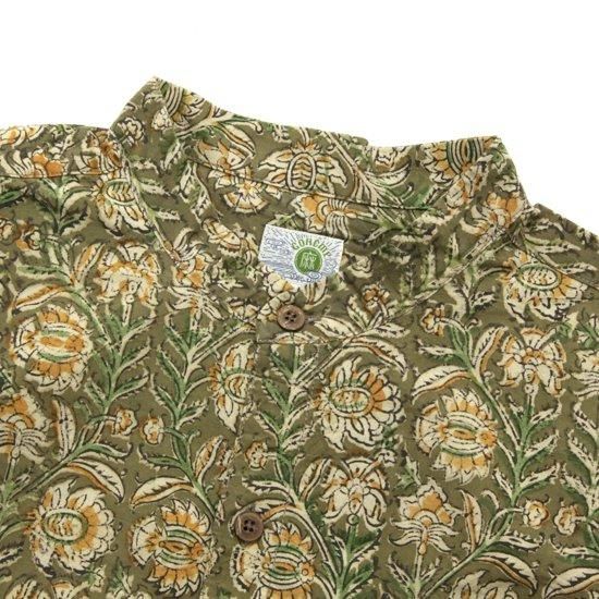 GOHEMP ゴーヘンプ｜INDIA HEMP NO COLLAR SHIRTS (ネイビー