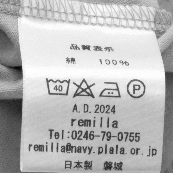 remilla レミーラ｜Drawback Tee (ブラック)(背面プリントTシャツ)