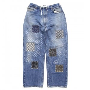 Nasngwam ʥ󥰥SASHIKO EASY DENIM PANTS (֥롼 L-1)(ϥɻɽǥ˥।ѥ)