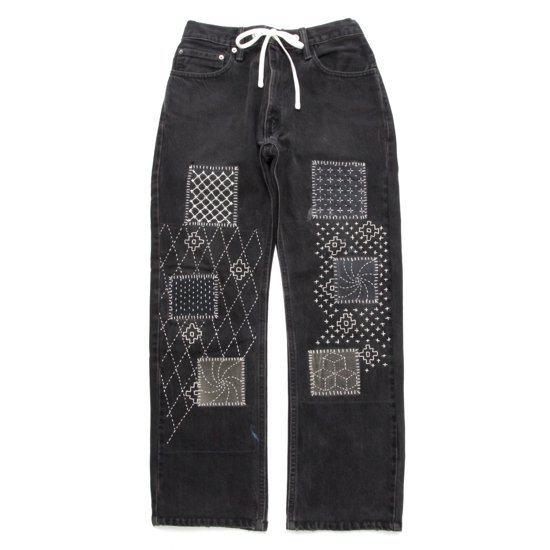 Nasngwam ʥ󥰥SASHIKO EASY DENIM PANTS (֥å M-1)(ϥɻɽǥ˥।ѥ)