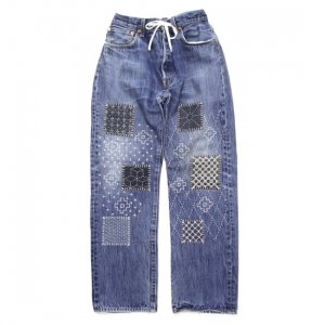 Nasngwam ʥ󥰥SASHIKO EASY DENIM PANTS (֥롼 M-2)(ϥɻɽǥ˥।ѥ)