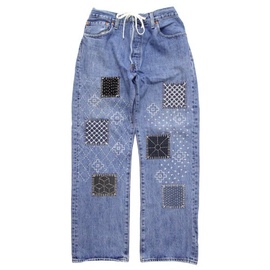 Nasngwam ʥ󥰥SASHIKO EASY DENIM PANTS (֥롼 M-1)(ϥɻɽǥ˥।ѥ)