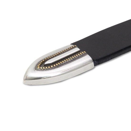 ✨美品✨モンブラン　シャイニーステンレススティールピンバックル　レザー　黒 モンブラン(MONTBLANC) 2021新作 モンブラン「スターレガシー